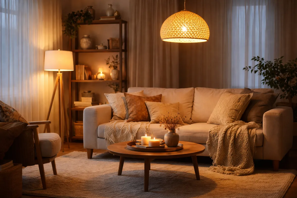 Quel type de lumière choisir pour une pièce cosy